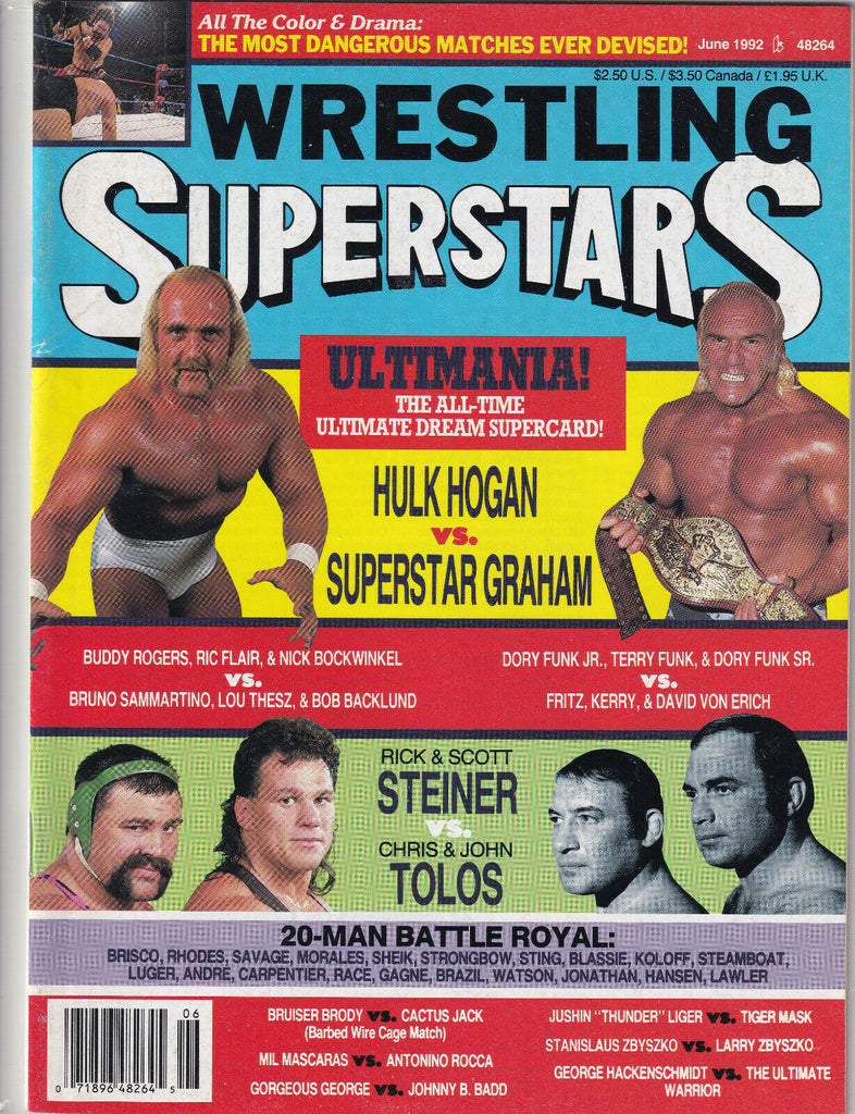Wrestling Superstars Magazine Hulk Hogan Superstar Graham June 1992 052419nonr