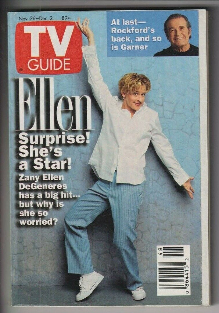 TV Guide Mag Ellen Degeneres & Rockford Nov/Dec 2, 1994 112019nonr