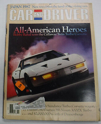 Car And Driver Magazine Bobby Rahal Tests Callaway Twin November 1986 072215R