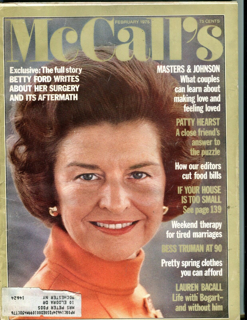 McCall's Magazine February 1975 Betty Ford VG w/ML 051117nonjhe
