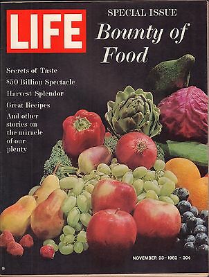 Life Magazine November 23 1962 Birthday The Bounty of Food VG 050316DBE