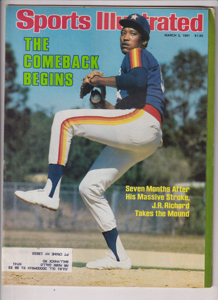 Sports Illustrated Mag J.R. Richard March 2, 1981 011120nonr