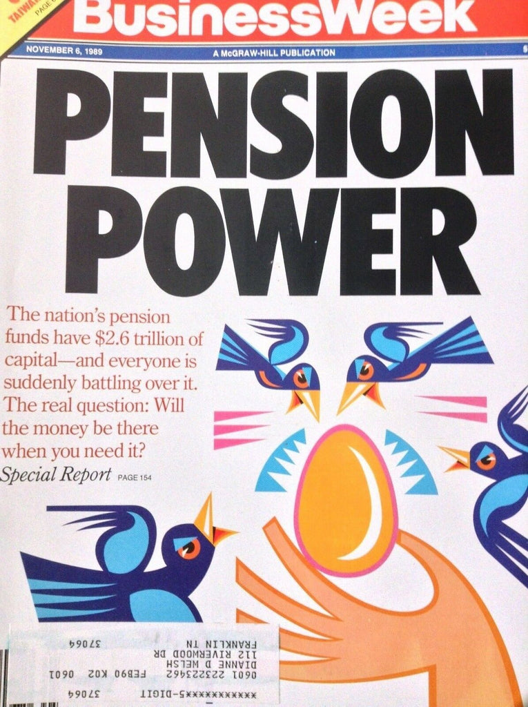 BusinessWeek Magazine Pension Power November 6, 1989 120618nonrh