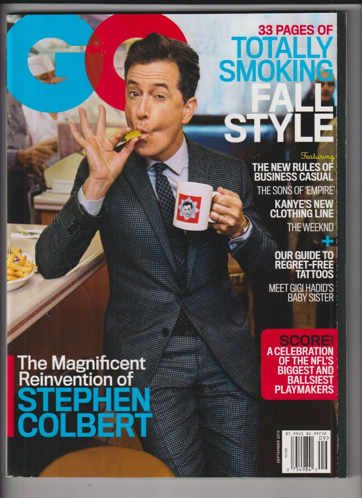 GQ Magazine Stephen Colbert Kanye West's New Line September 2015 032420nonrh