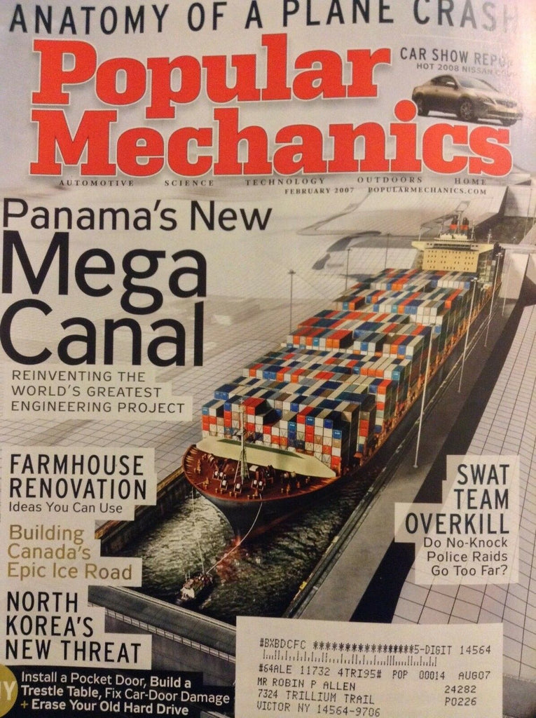 Popular Mechanics Magazine Panama's New Mega Canal February 2007 051218nonrh