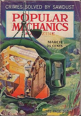 Popular Mechanics Magazine March 1937 Crimes Solved by Sawdust VG 62416DBE2