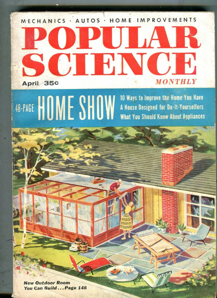 Popular Science Magazine April 1956 Home Show Outdoor Room 071017nonjhe