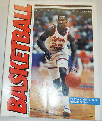 Syracuse Basketball Magazine Syracuse Vs Boston College February 1990 122314R2