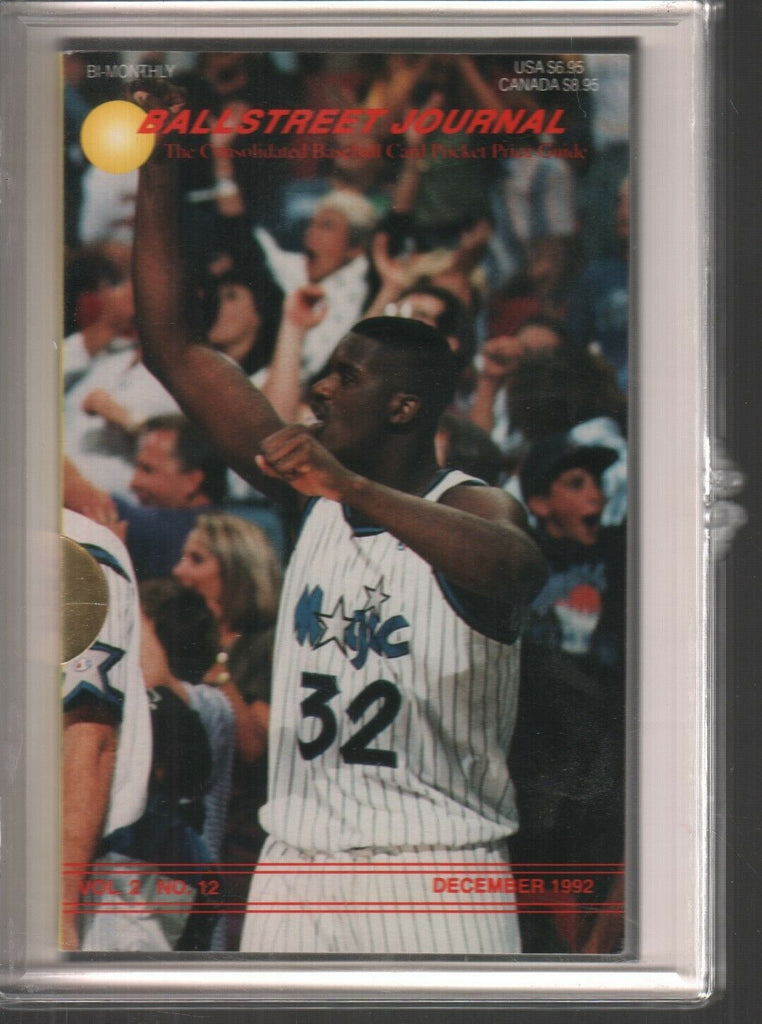 Ballstreet Journal December 1992 Shaquille O'Neal Cards Intact NEW 101619AME4
