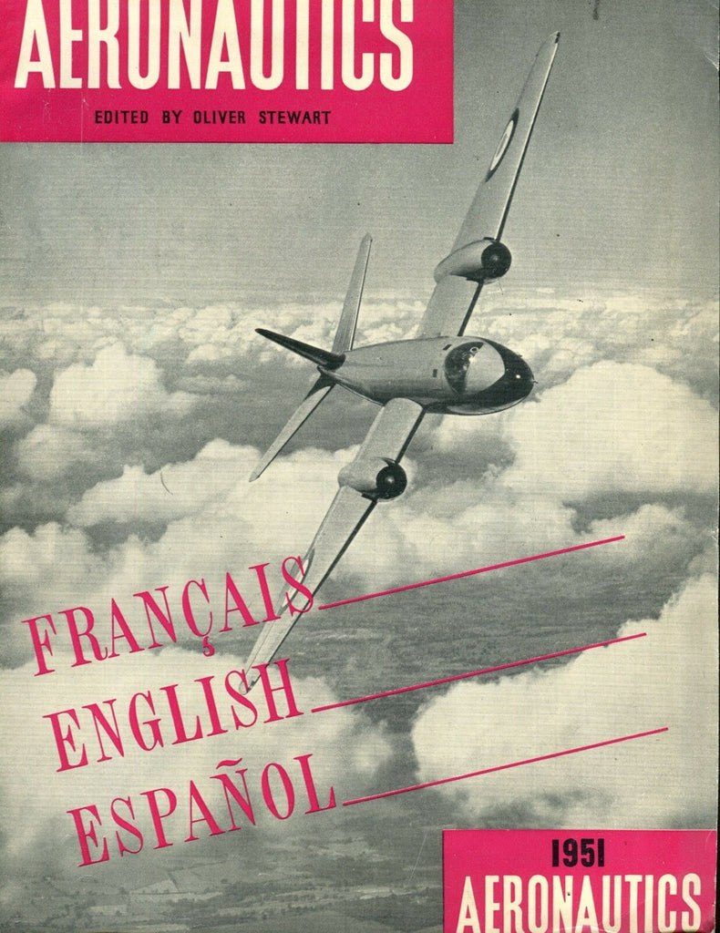 Aeronautics Magazine 1951 Oliver Stewart VG No ML 112916jhe