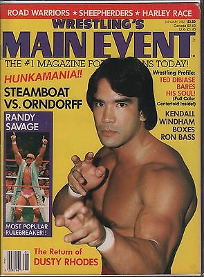 Wrestling's Main Event January 1987 Steamboat, Orndorff Complete EX 120915DBE