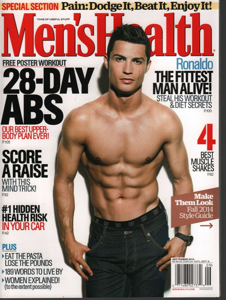 Men's Health Magazine September 2014 Cristiano Ronaldo 031620AME