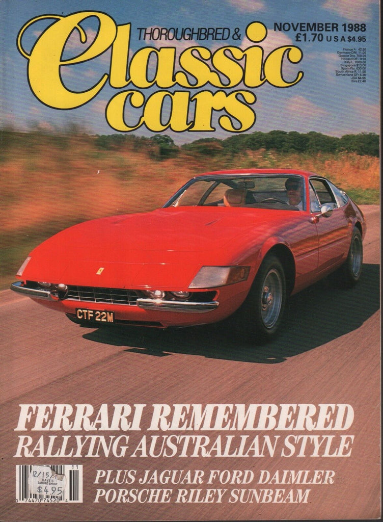 Thoroughbred & Classic Cars November 1988 Ferrari Daytona 072617nonDBE