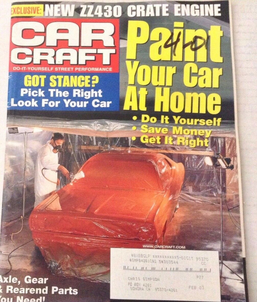Car Craft Magazine Paint Your Car At Home April 2001 080417nonrh