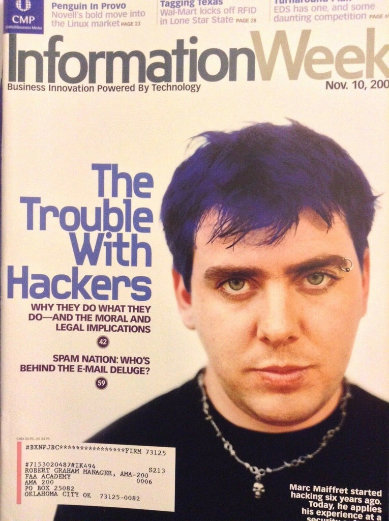Information Week Magazine Marc Maiffret A hacker November 20, 2003 051018nonrh