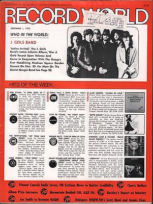 Record World December 1 1973 J. Geils Band w/ML EX 120415DBE