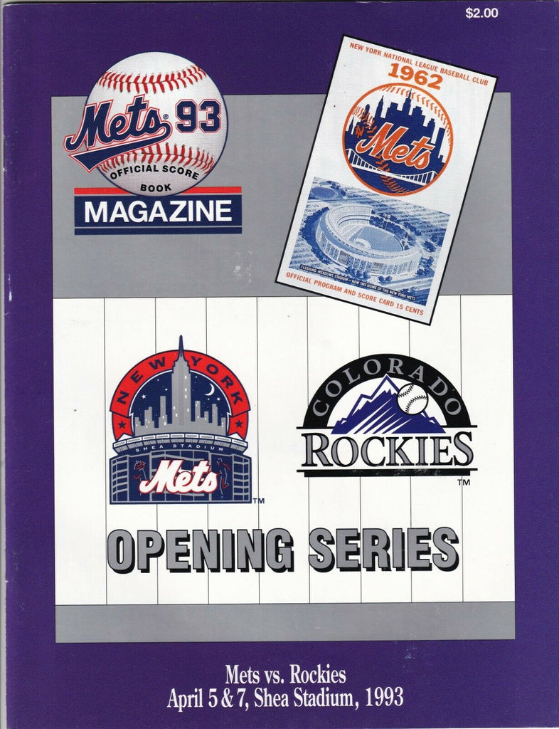Mets Magazine Mets Vs Rocking Shea Stadium April 5-7, 1993 071519nonr