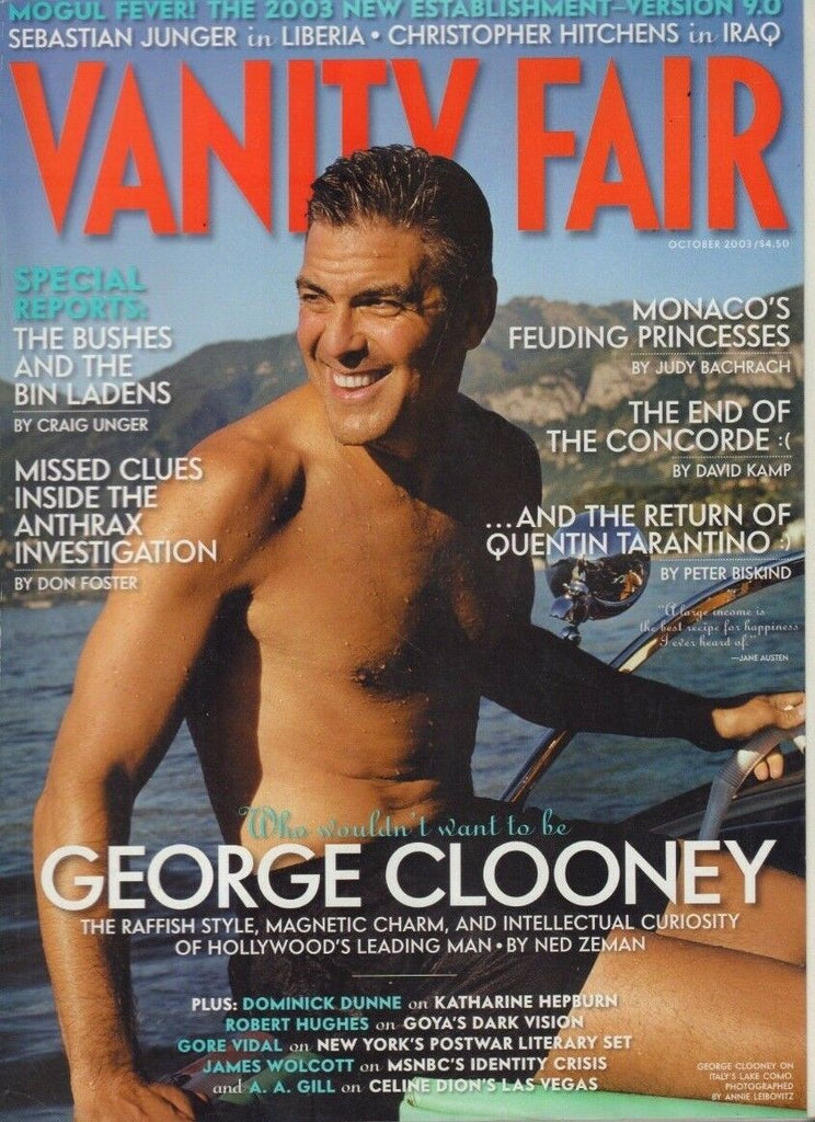 Vanity Fair October 2003 George Clooney Gore Vidal James Wolcott 121718DBE