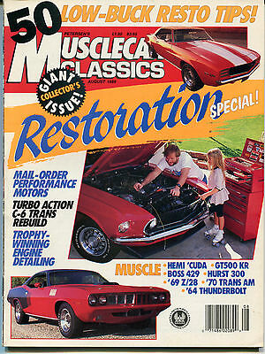 Petersen's Musclecar Classics August 1989 Restoration Special! EX 122815jhe