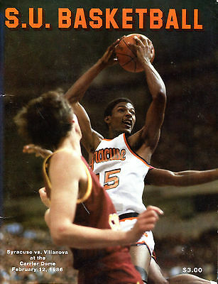 Syracuse Basketball Program SU vs. Villanova February 12 1986 EX 022616jhe