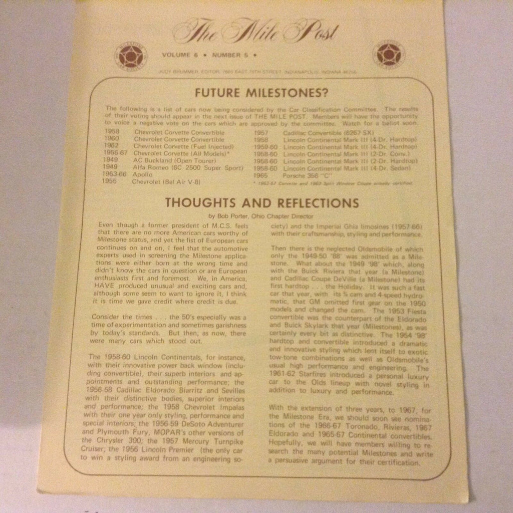 The Mile Post Magazine 1958 Lincoln Continentals Vol.6 No.5 052817nonrh