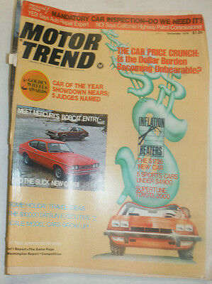 Motor Trend Magazine Mercury's Bobcat Entry December 1974 041515R