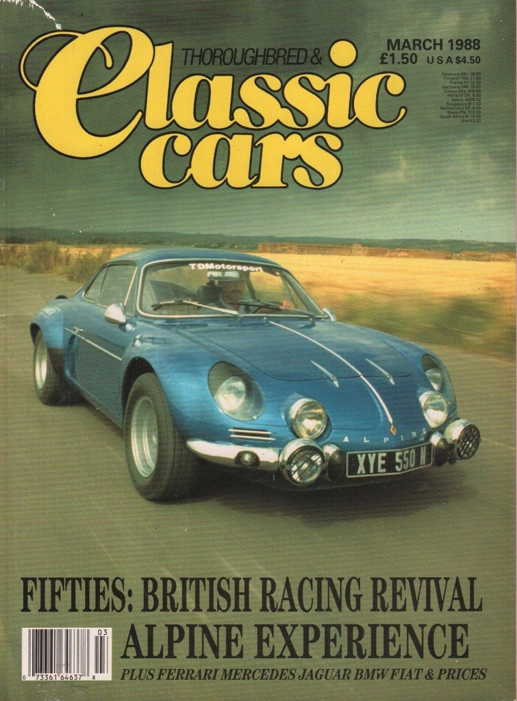 Thoroughbred & Classic Cars March 1988 Apline Renault A110 072617nonDBE