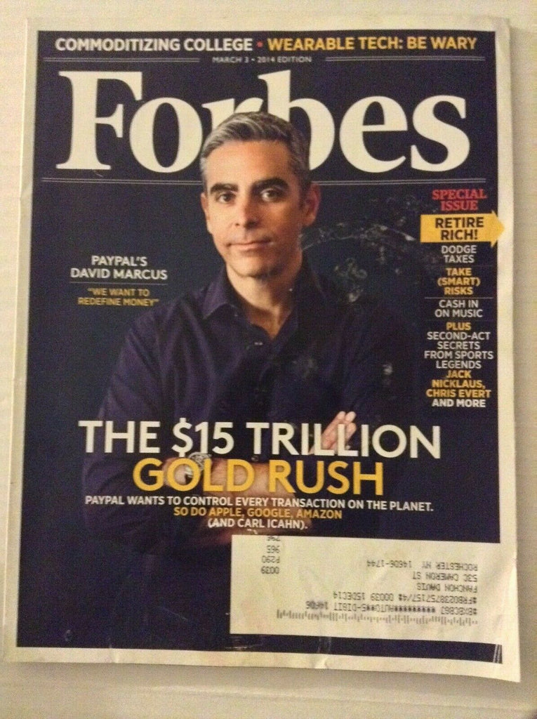 Forbes Magazine Paypal's David Marcus March 3, 2014 031319nonrh