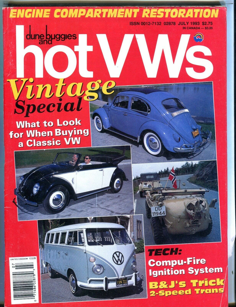 Dune Buggies And Hot VWs Magazine July 1993 Vintage Special EX 041917nonjhe