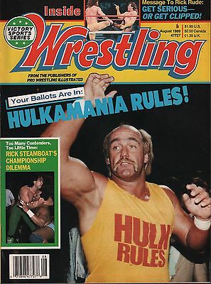 Inside Wrestling August 1989 Hulk Hogan, Rick Steamboat EX 011116DBE