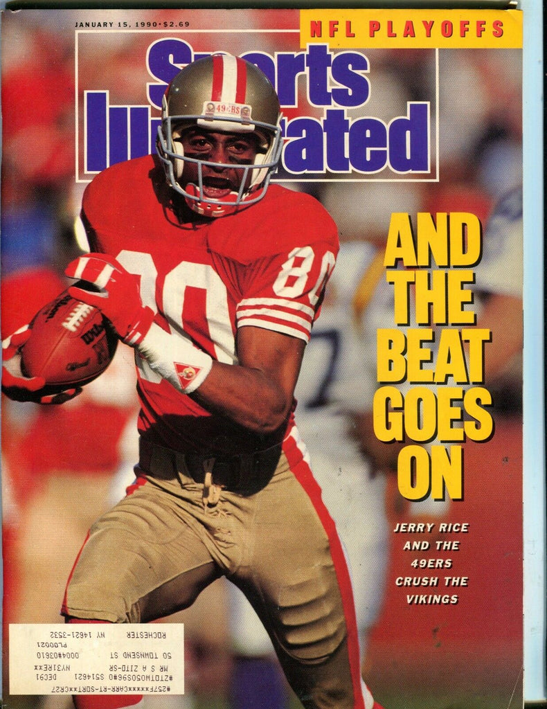 Sports Illustrated Magazine January 15 1990 Jerry Rice EX w/ML 050917nonjhe