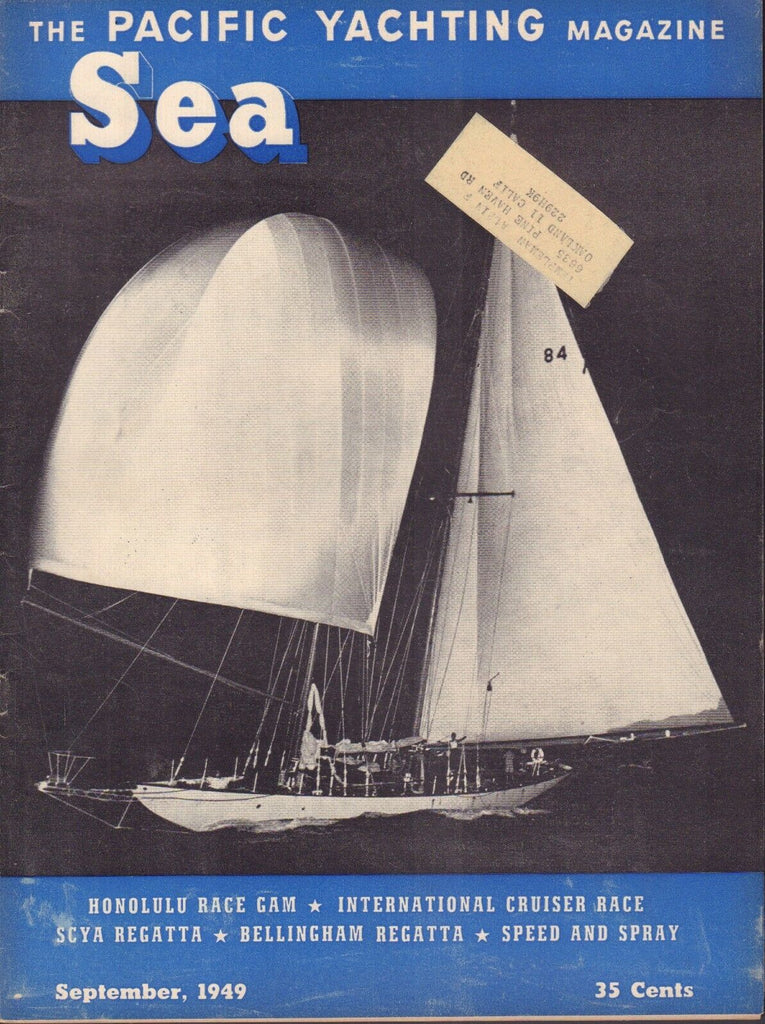Sea Pacific Yachting September 1949 Honolulu Race, Bellingham w/ML 062217nonDBE