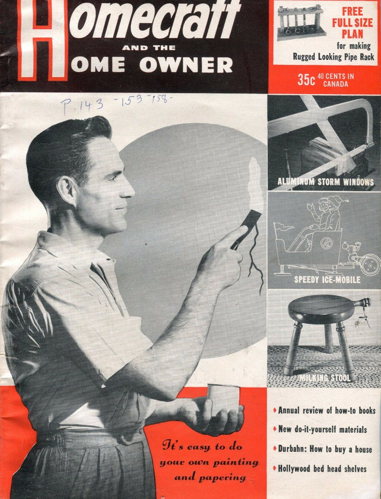 Homecraft And The Home Owner Magazine February 1954 VG No ML 050317nonjhe