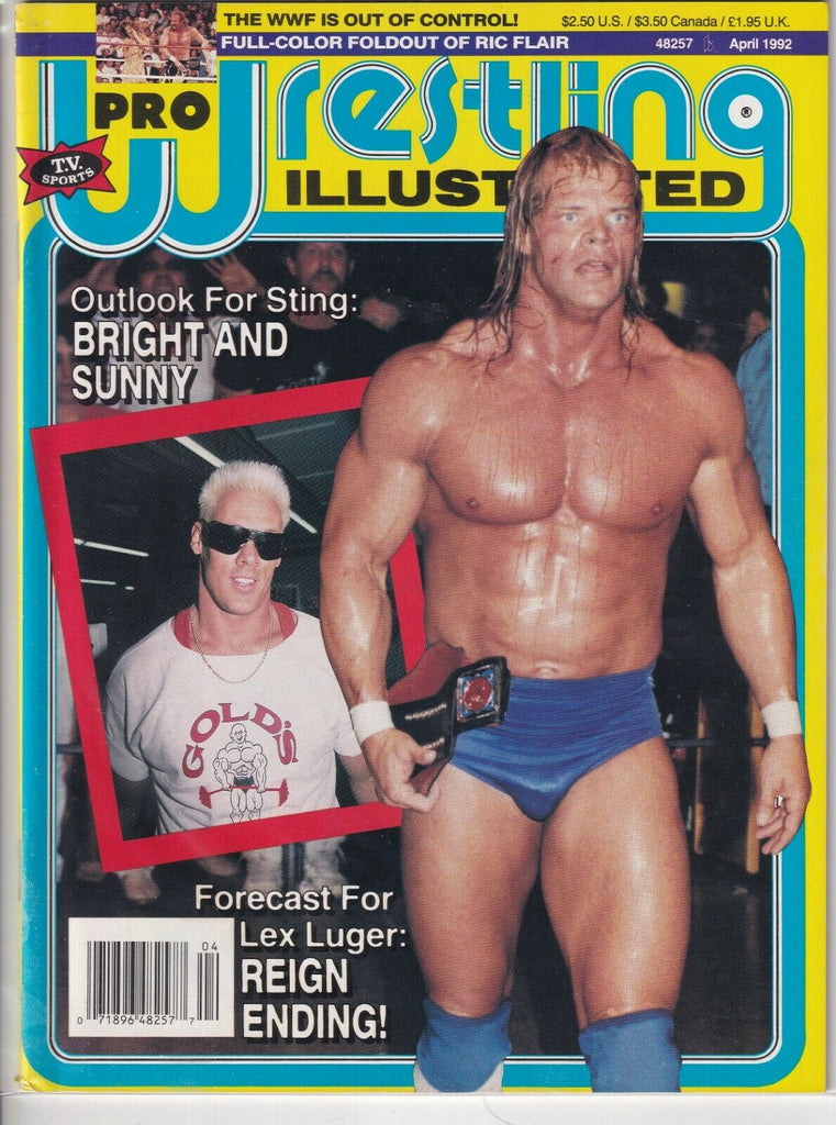 Pro Wrestling Illustrated Lex Luger Sting April 1992 052819nonr