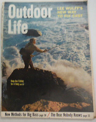 Outdoor Life Magazine Deep Sea Fishing Lee Wulff August 1957 062415R2