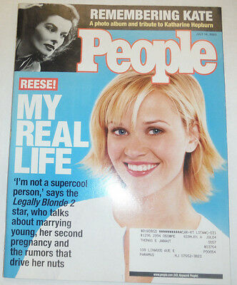 People Magazine Reese Witherspoon & Kate Hepburn July 2003 WITH ML 040215R