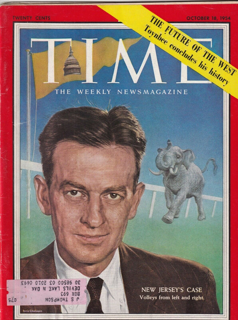 Time Magazine New Jersey's Case Toynbee October 18, 1954 100219nonr
