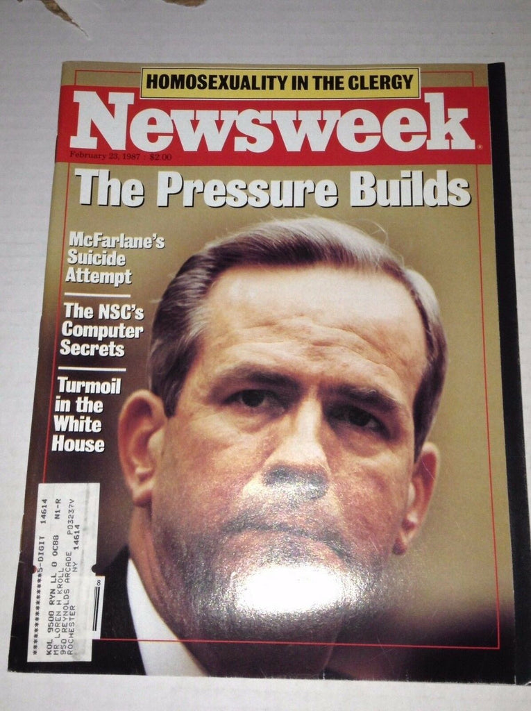 Newsweek Magazine McFarlane's Suicide Attempt February 23, 1987 111716RH