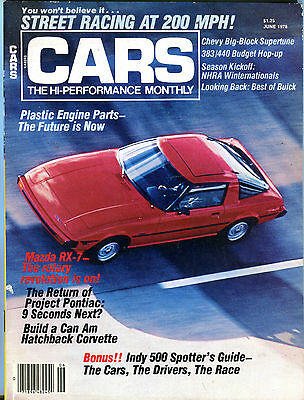 Cars Hi-Performance Monthly Magaznie June 1978 Mazda RX-7 VGEX 062116jhe