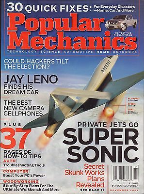 Popular Mechanics November 2004 Jay Leno, Private Jets VG 041816DBE