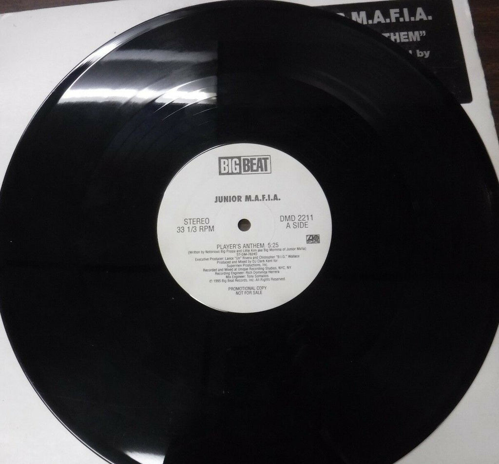 Junior M.A.F.I.A Players Anthem PROMO PROMO 12" Single Vinyl 030218LLE