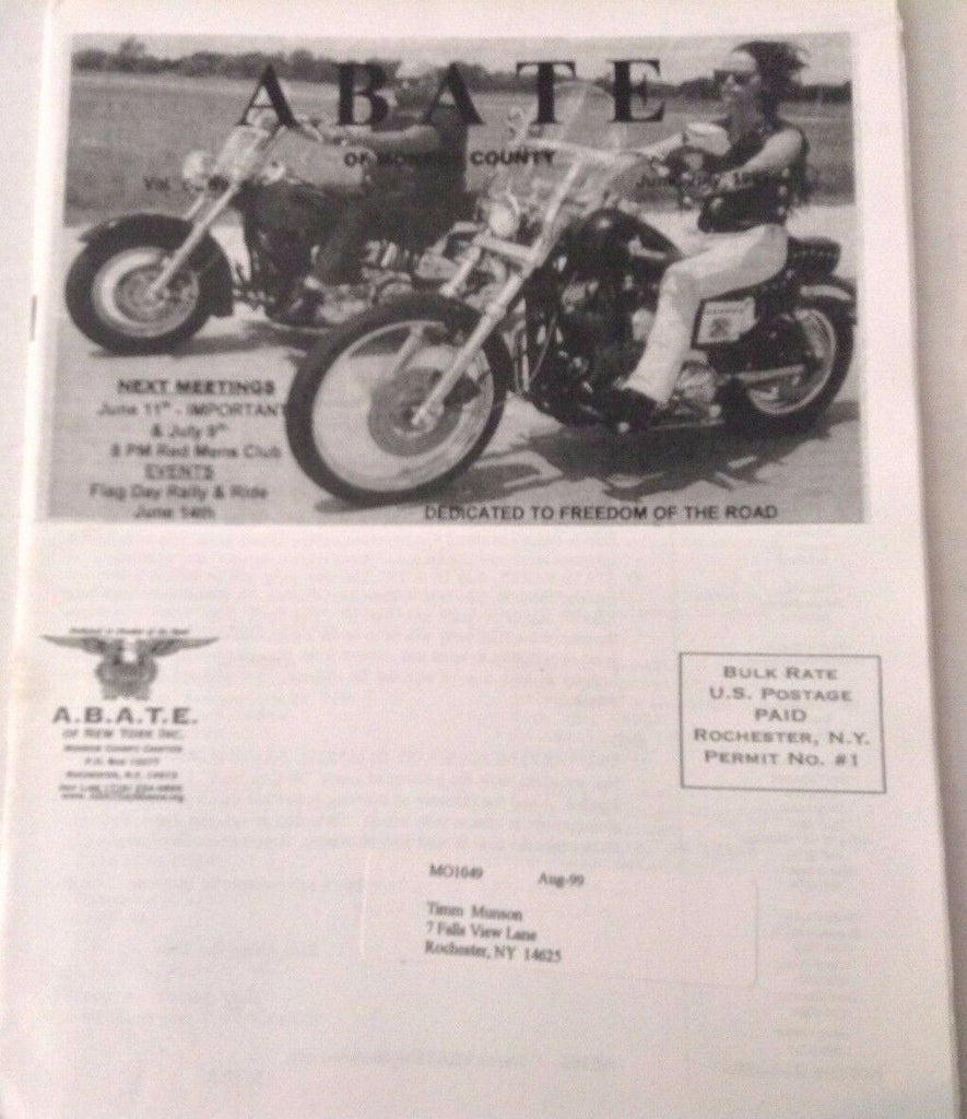 Abate Magazine Flag Day Rally June 14 June/July 1999 073017nonrh
