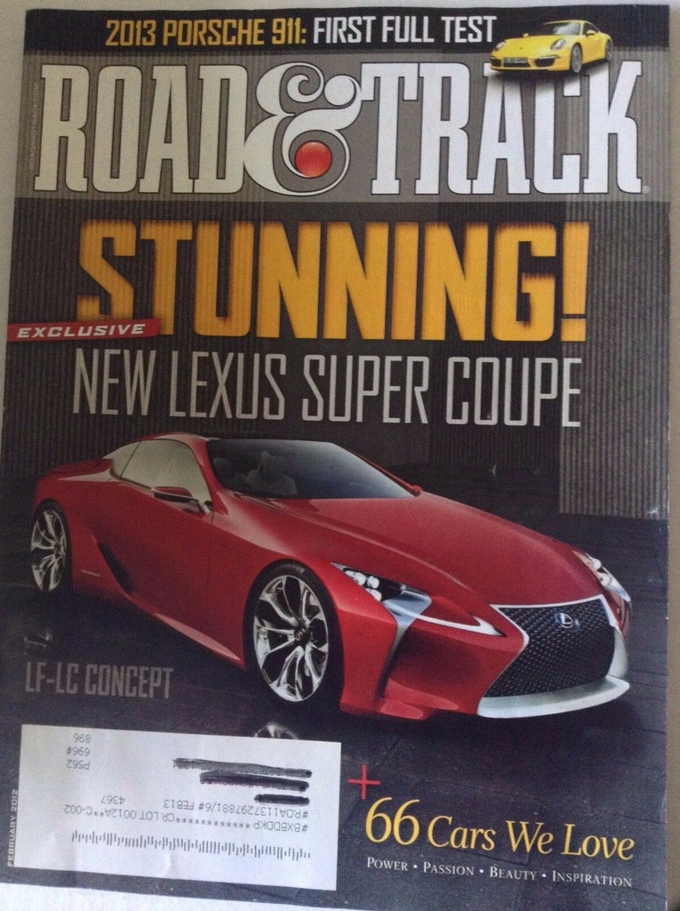 Road & Track Magazine Lexus Super Coupe Porsche 91 February 2012 081817nonrh2