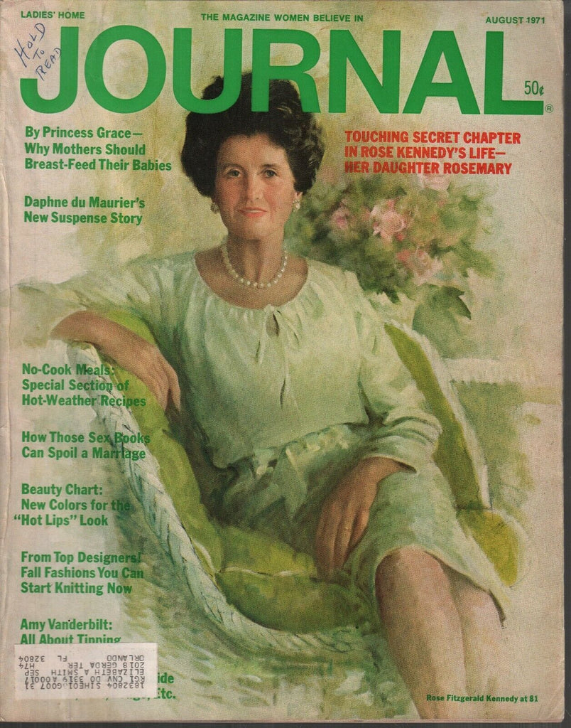 Ladies' Home Journal August 1971 Rose Fitzgerald Kennedy JFK Rosemary 093019AME2
