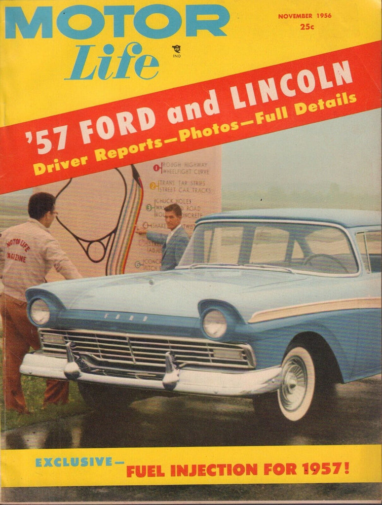 Motor Life November 1956 '57 Ford & Lincoln, 57 Fuel Injection 052417nonDBE