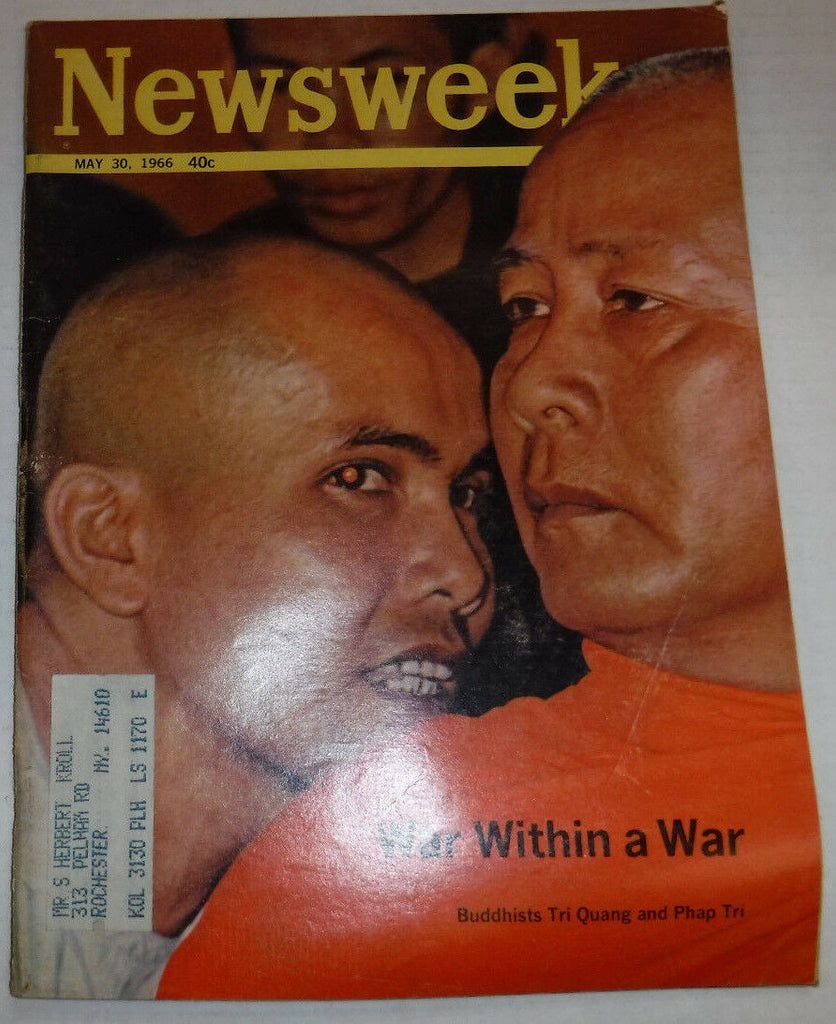 Newsweek Magazine War Within A War Buddhists May 30, 1966 101116R