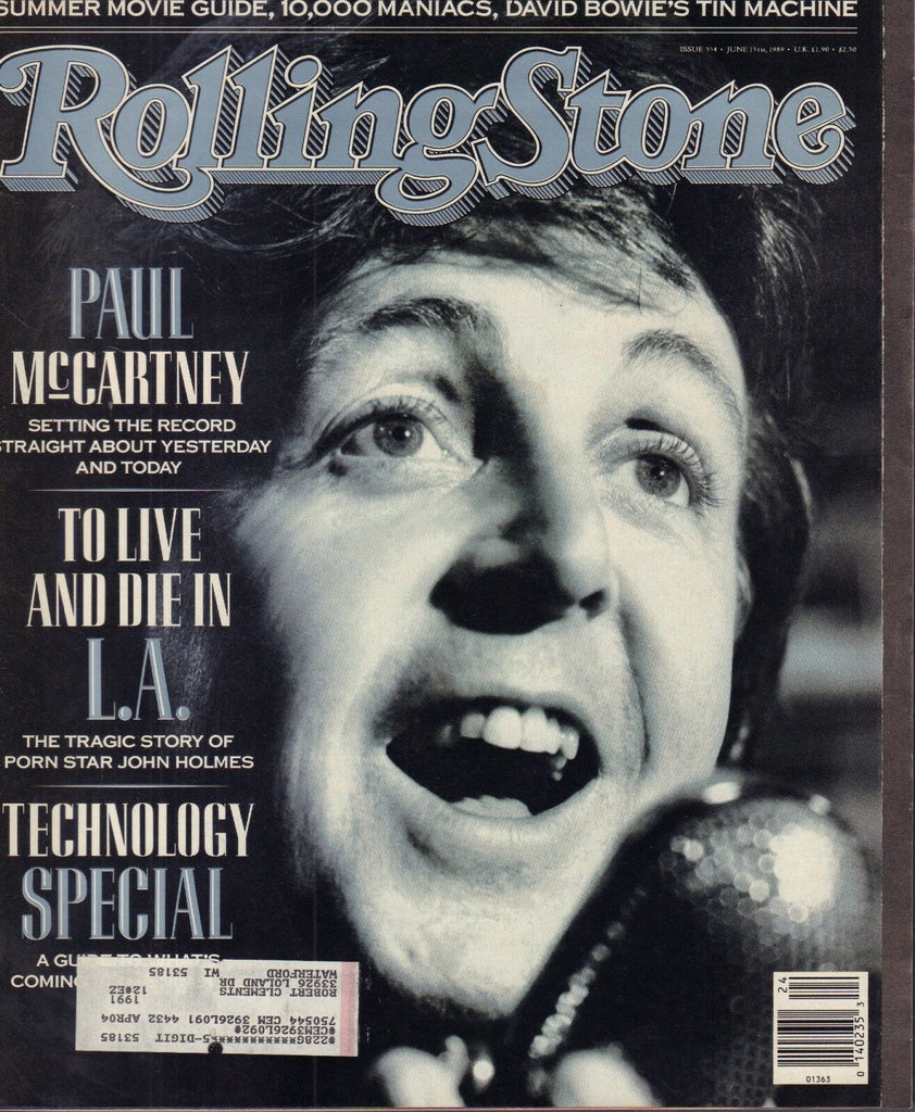 Rolling Stone June 15 1989 Paul McCartney, David Bowie w/ML 122616DBE