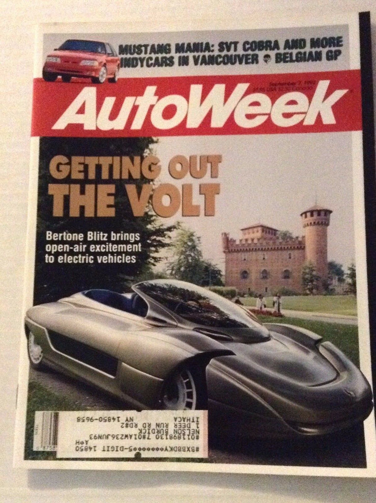 Autoweek Magazine Magazine Bertone Blitz Mustang Mania September 7 1992 011717RH