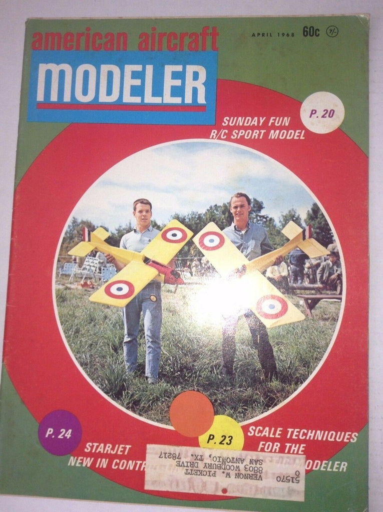 Aircraft Modeler Magazine Startjet & Sunday Fun April 1968 041717nonrh