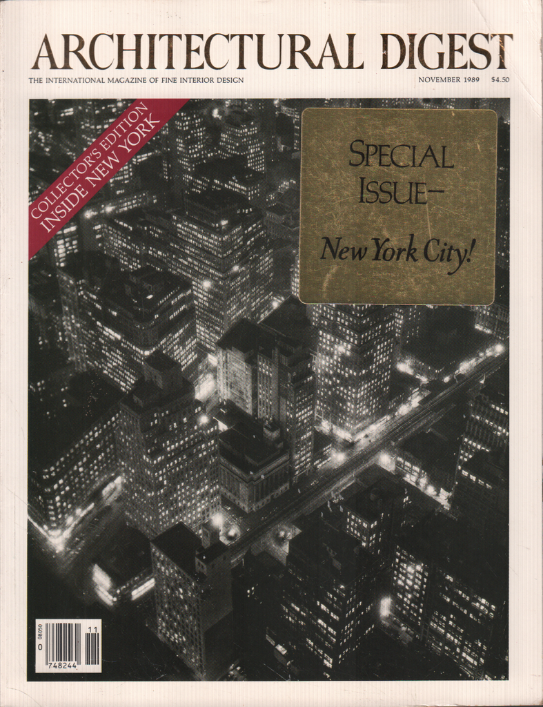 Architectural Digest November 1989 Special Issue New York City 041320DBE
